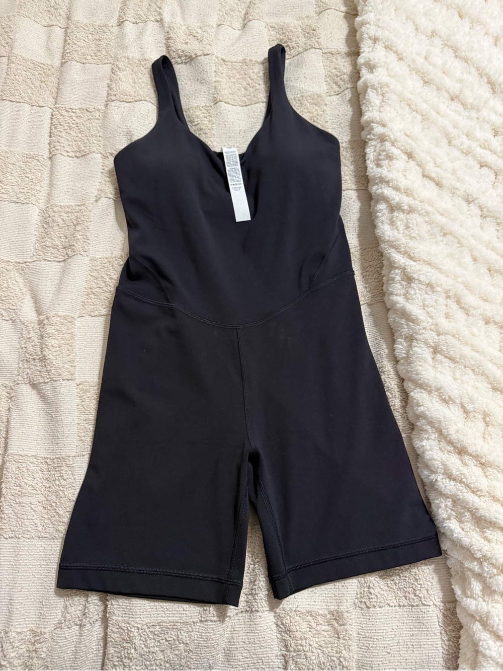 lululemon athletica Black Scoop-Neck Tank Romper